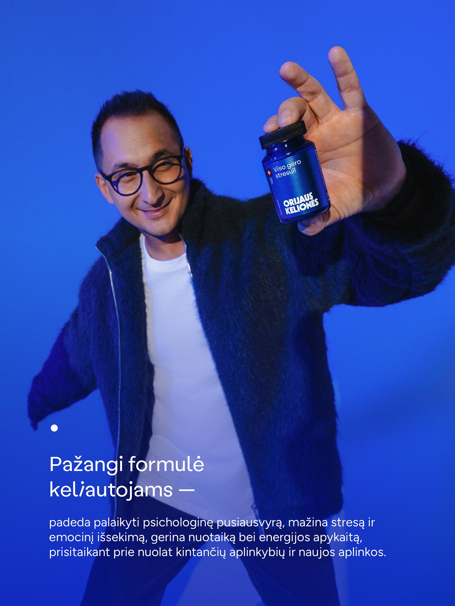 Kelionių maisto papildas STRESO MAŽINIMUI (30 kaps.)